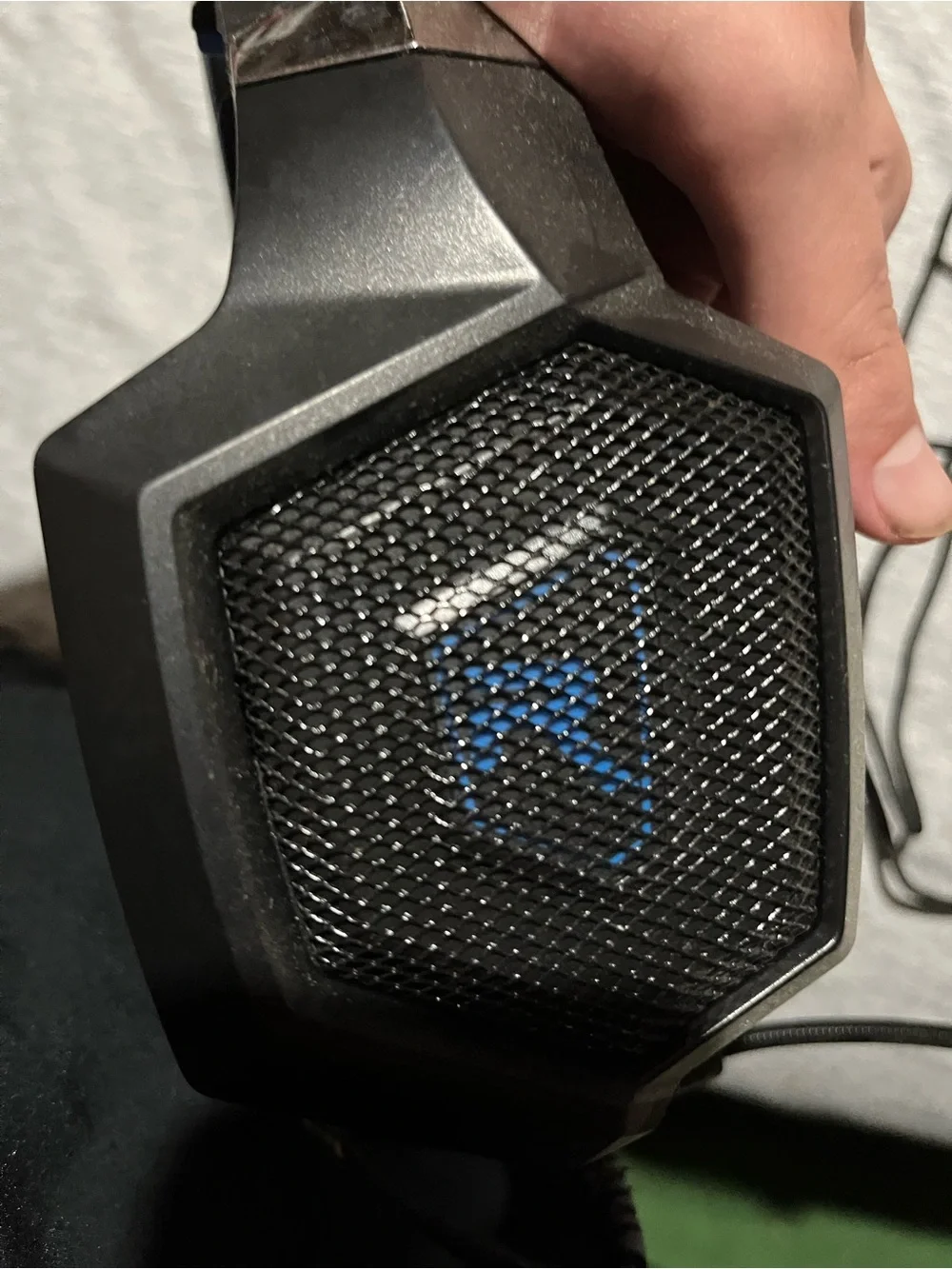 Wired Over-Ear Gaming Headset - Black with Blue Accent